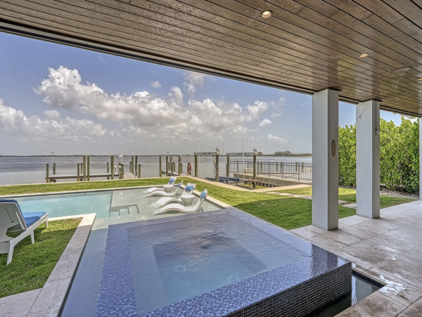 Bayfront Luxury Vacation Rental in Holmes Beach with Private Dock, Pool & Spa